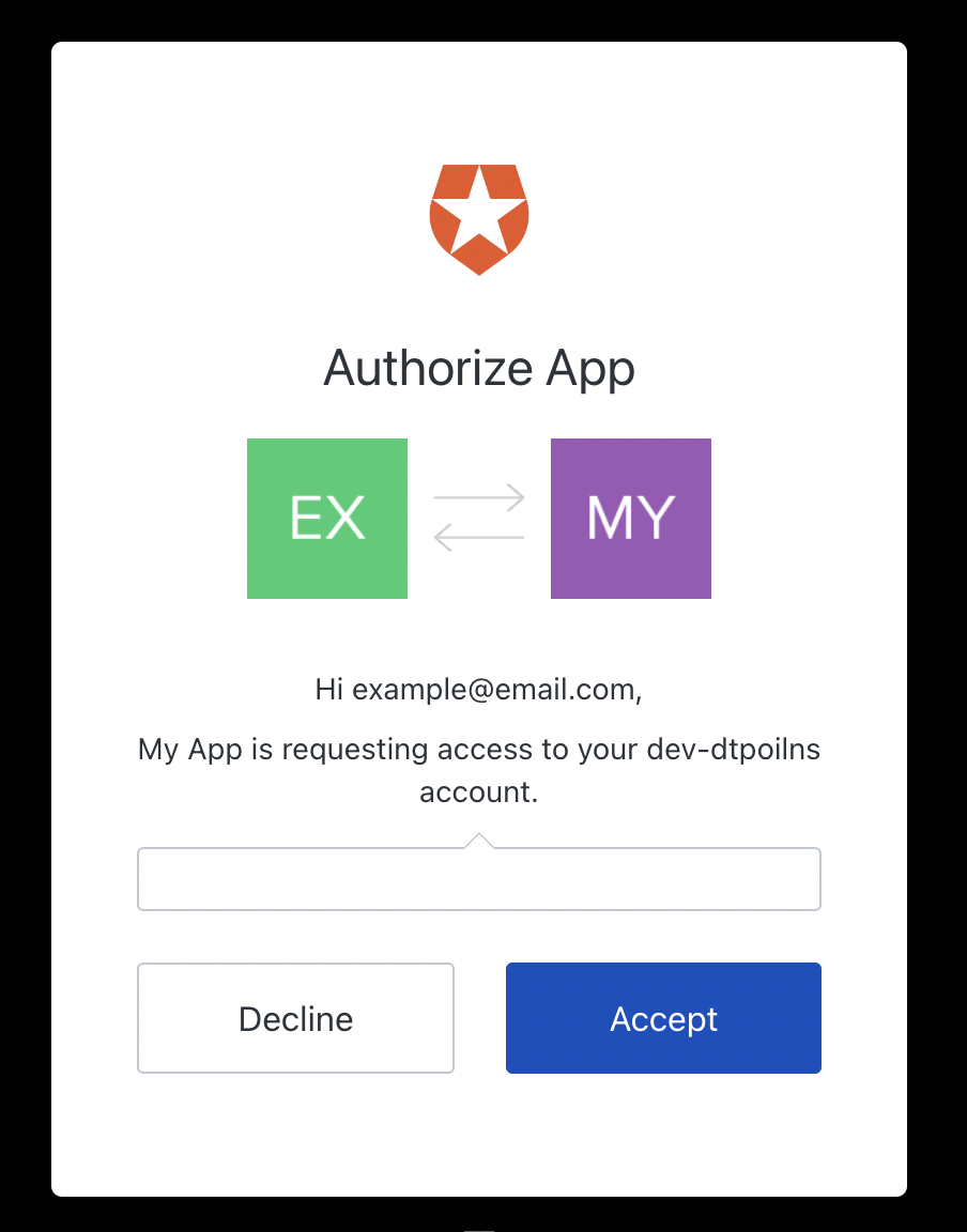 Accept Auth0 application