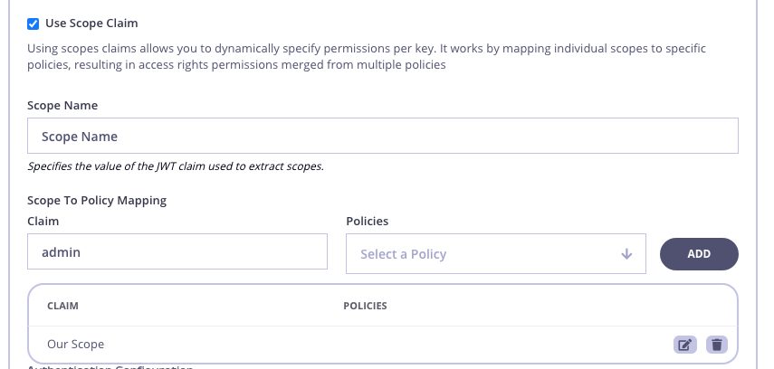 Use Scope Claim