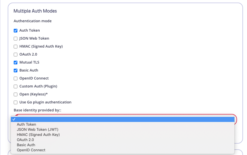 Select Auth Methods