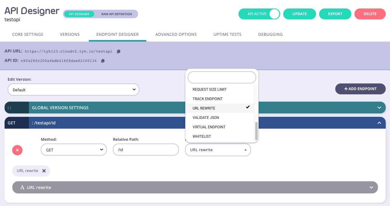 Endpoint designer