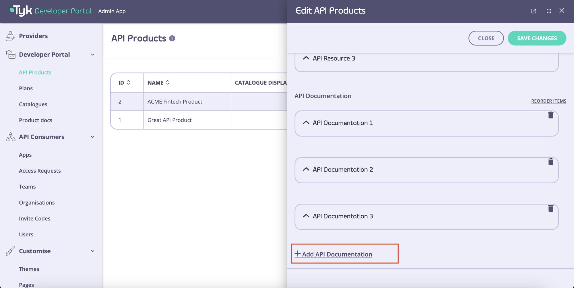 Navigate to the API Documentation section