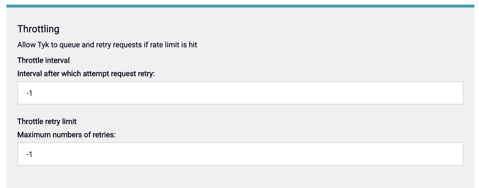 Tyk API Gateway Throttling