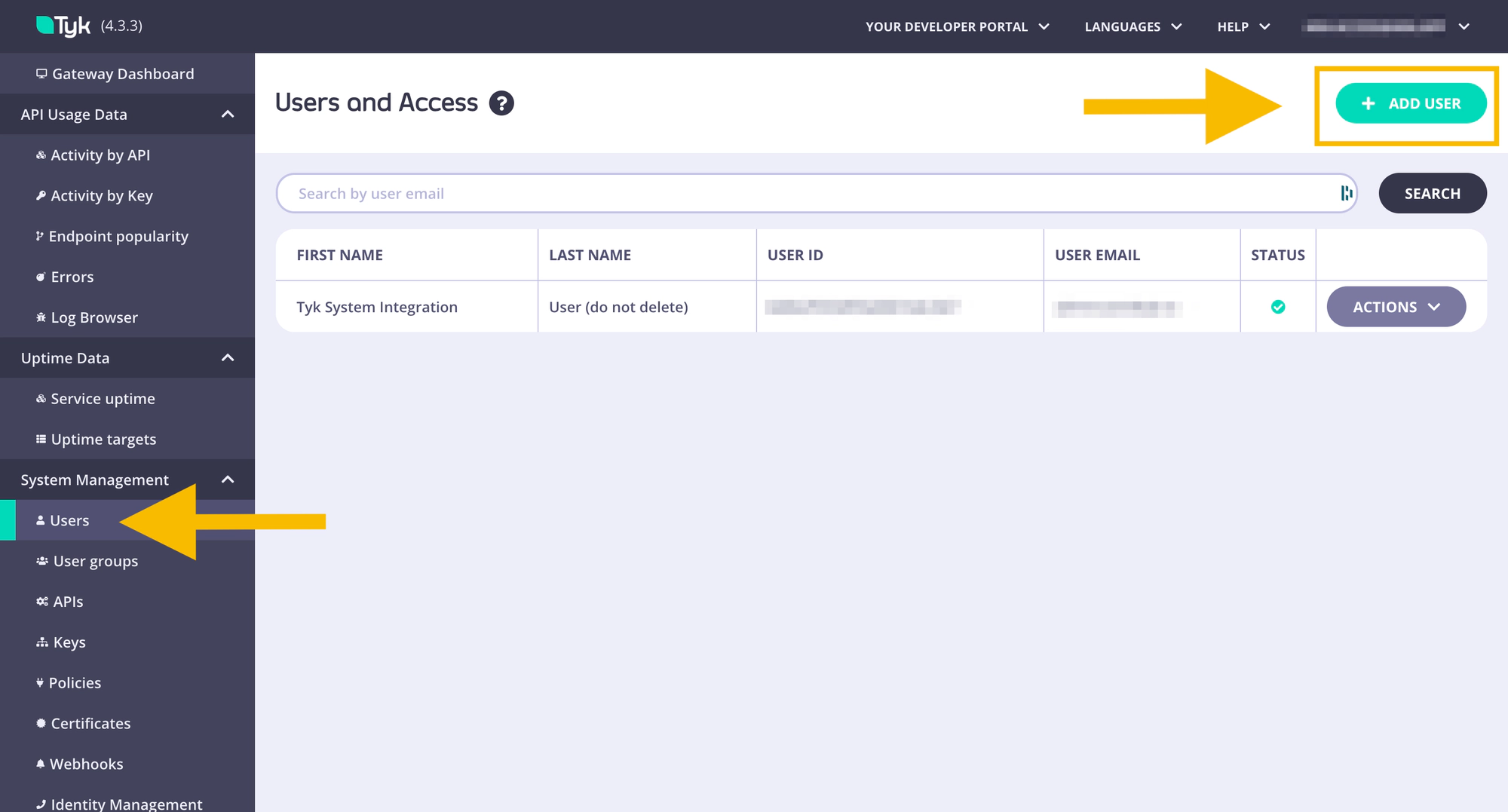 API Manager Dashboard