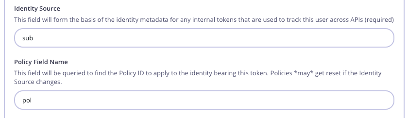 Policy and identity claim form