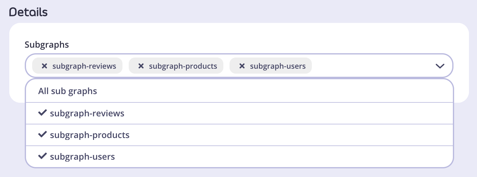 Select subgraphs