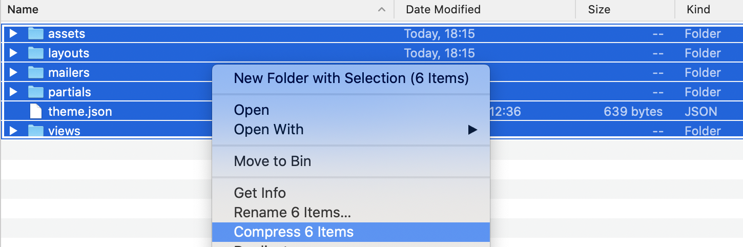 Compress theme