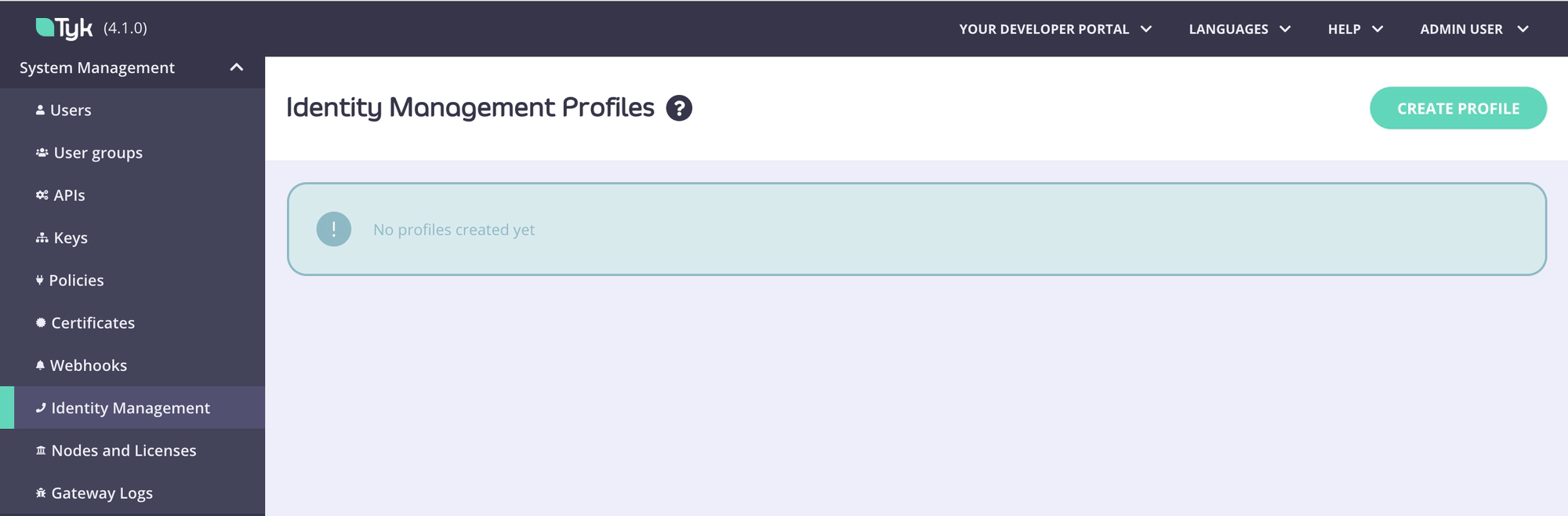 Create Identity profile