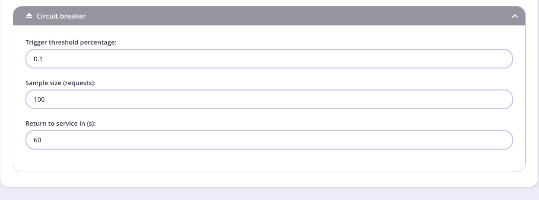 Circuit breaker configuration form