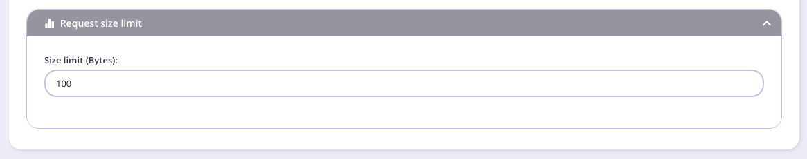 Size limit form