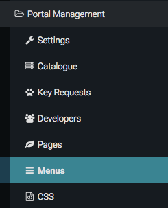 Menus nav