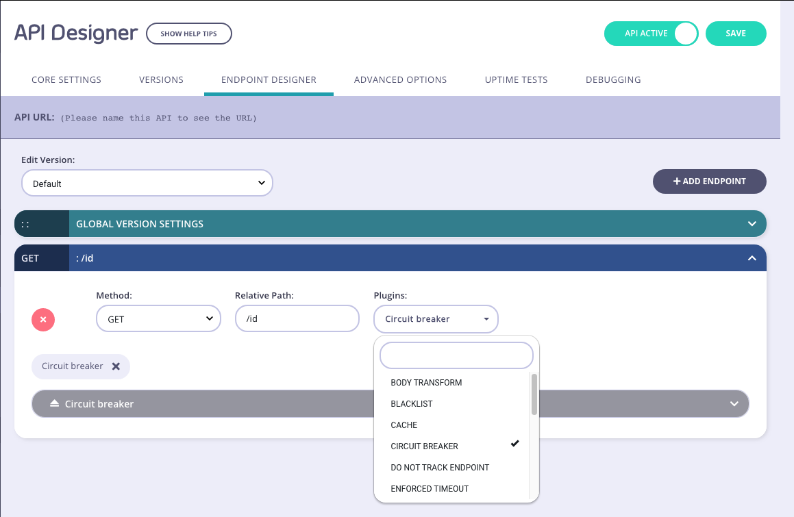 Plugin dropdown list