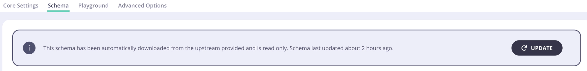 Sync Schema Button