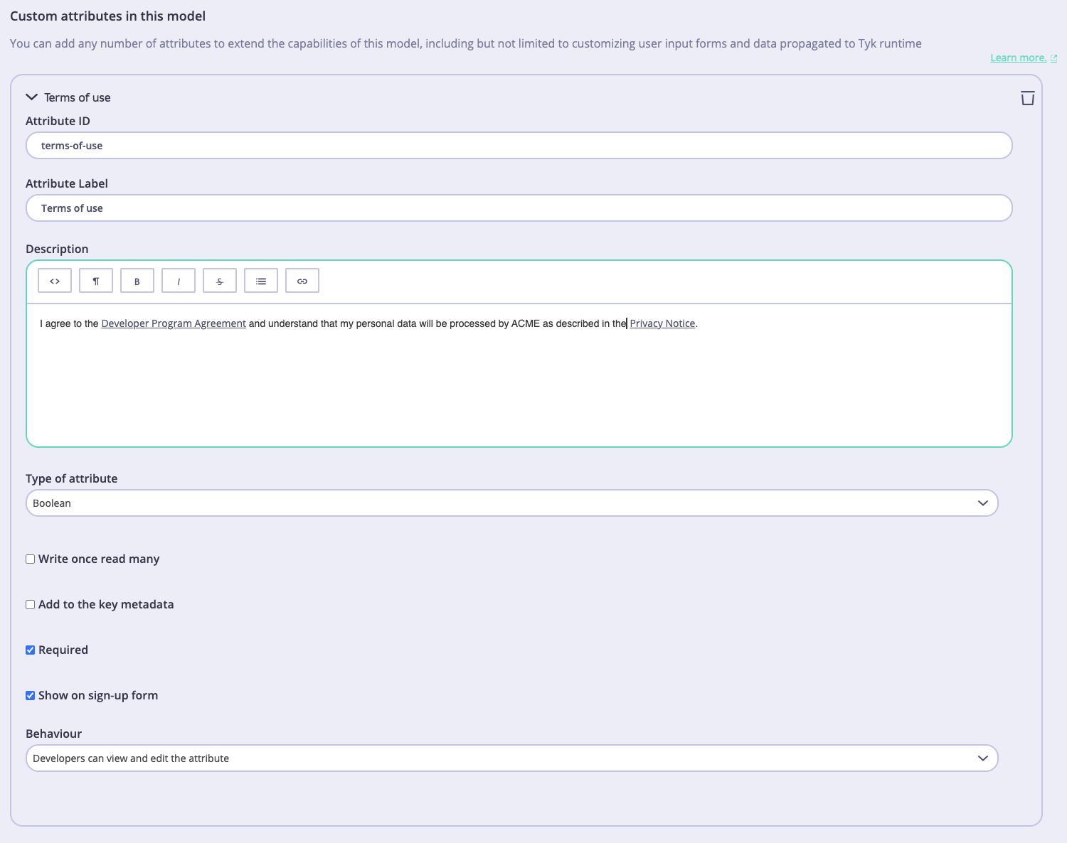 Create a custom attribute for the User model