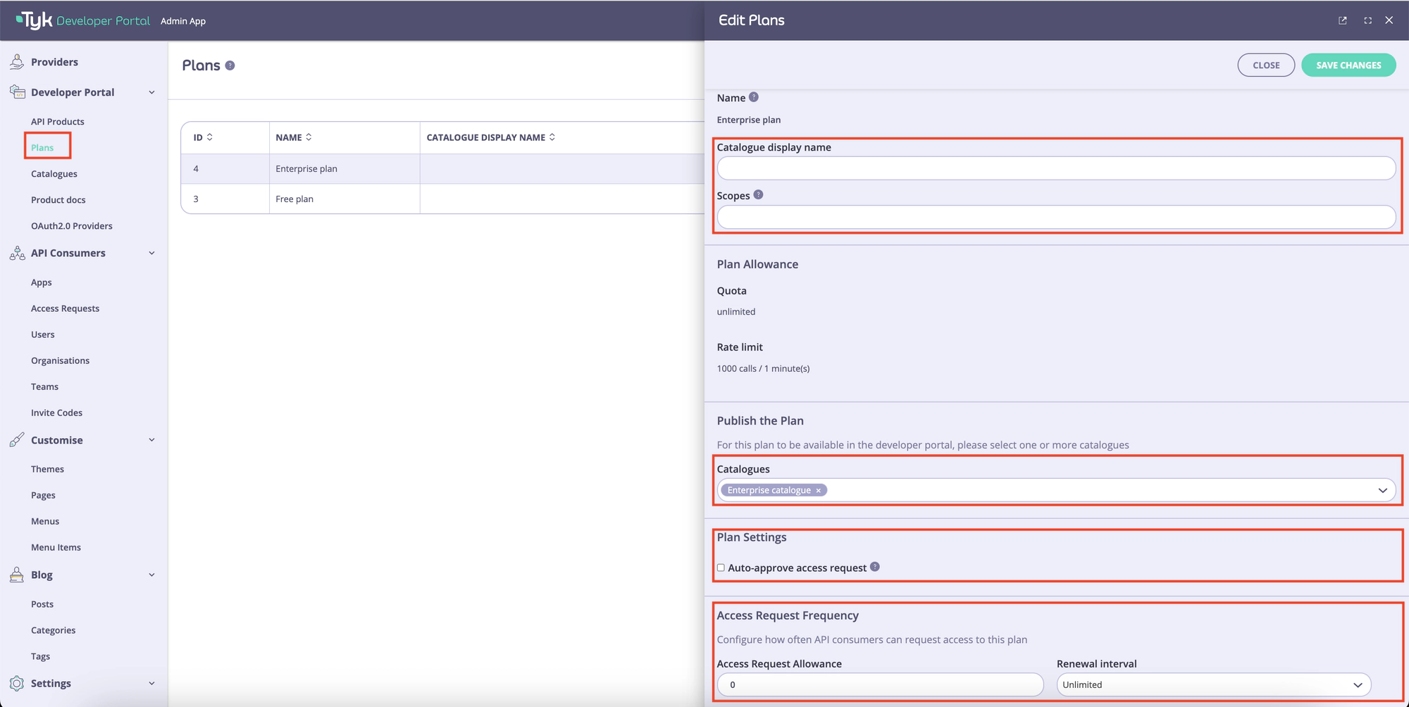 Customize visual appearance of a plan