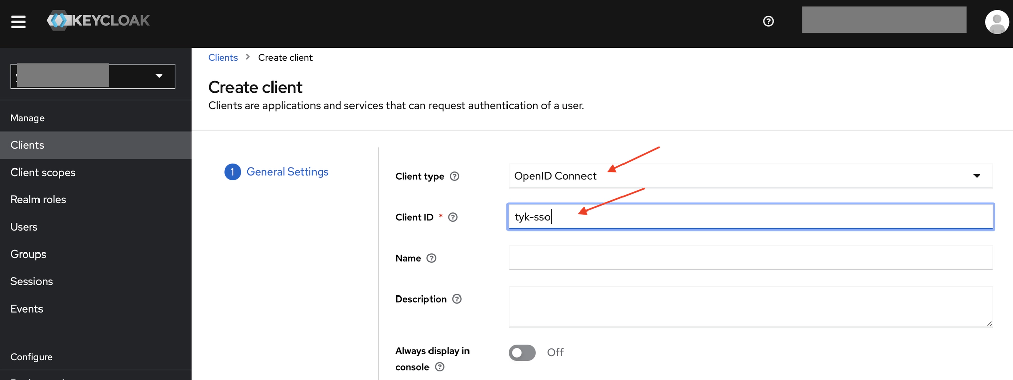 Set Client Type and ID