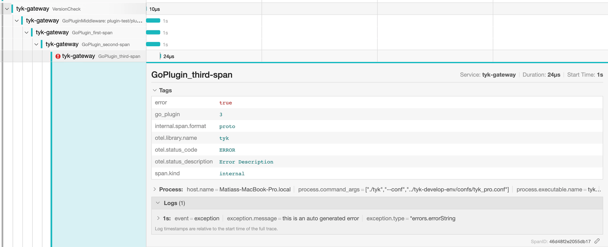 OTel Span error handling