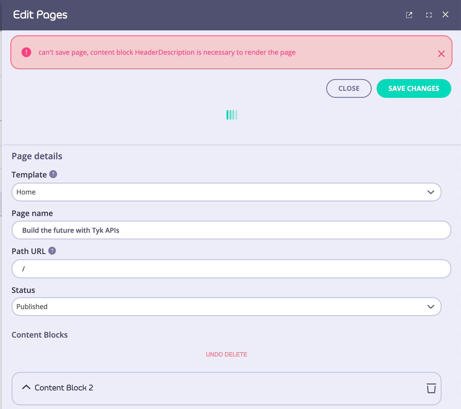 Content-block validation