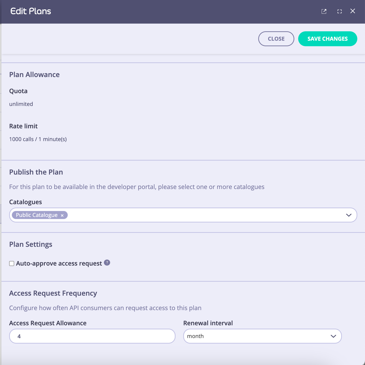 Access requests frequency limit