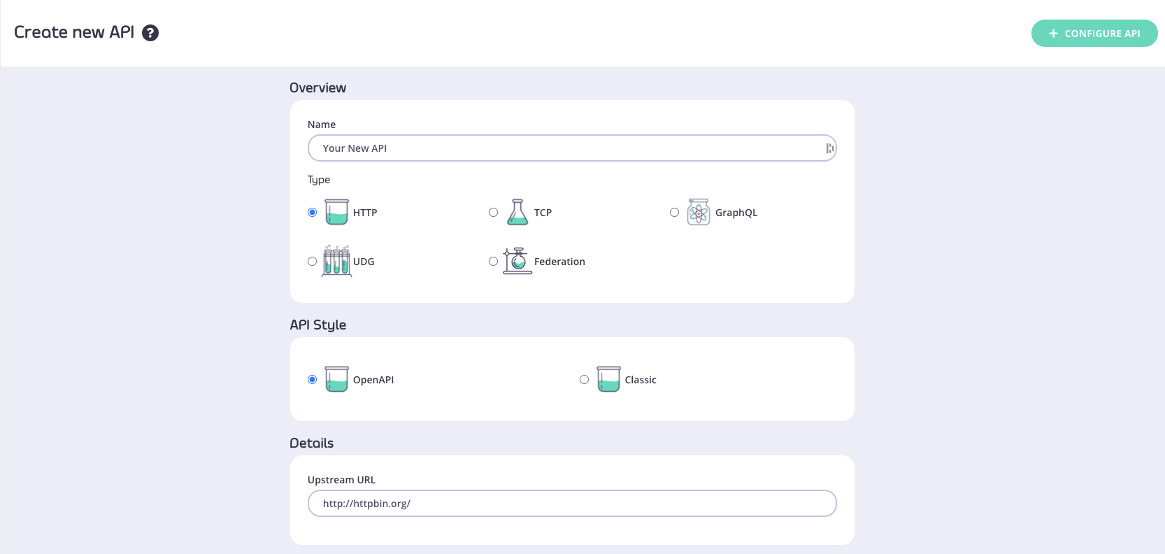 Create New API