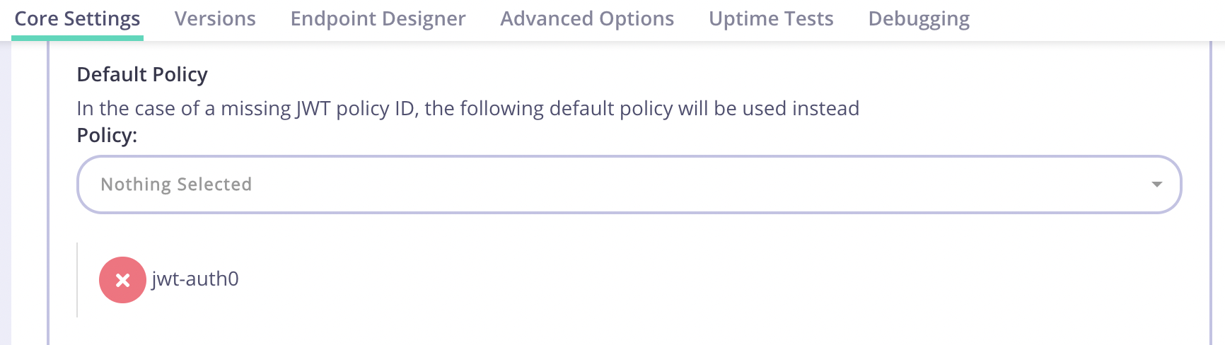Tyk API Default Policy Configuration