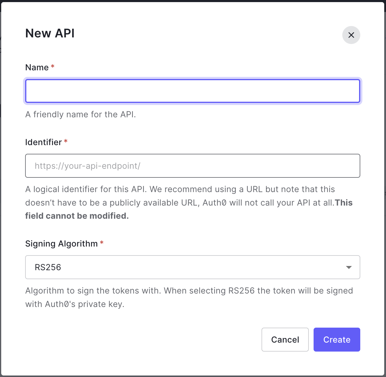 Auth0 API details