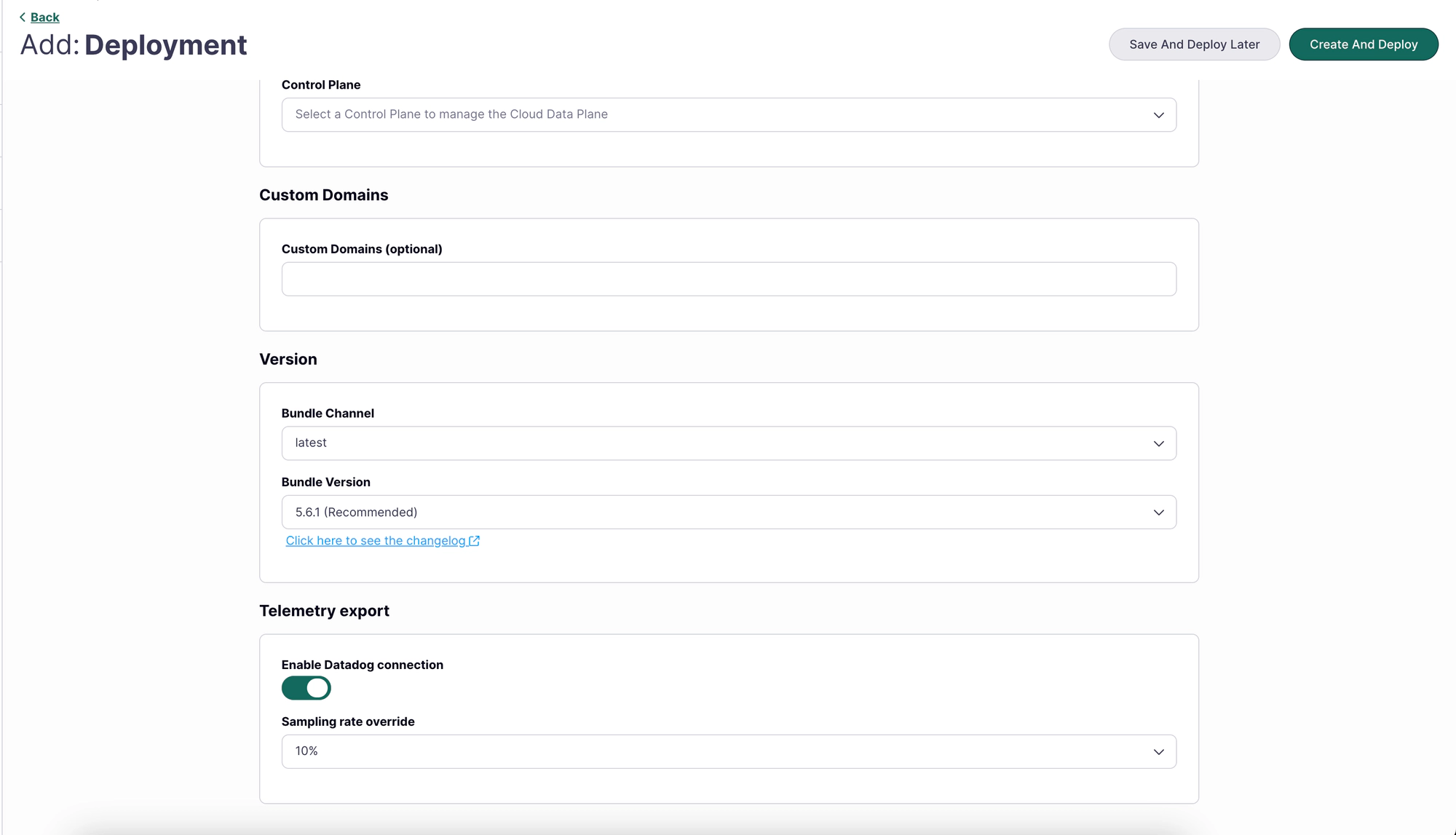 Tyk Cloud Telemetry Enable