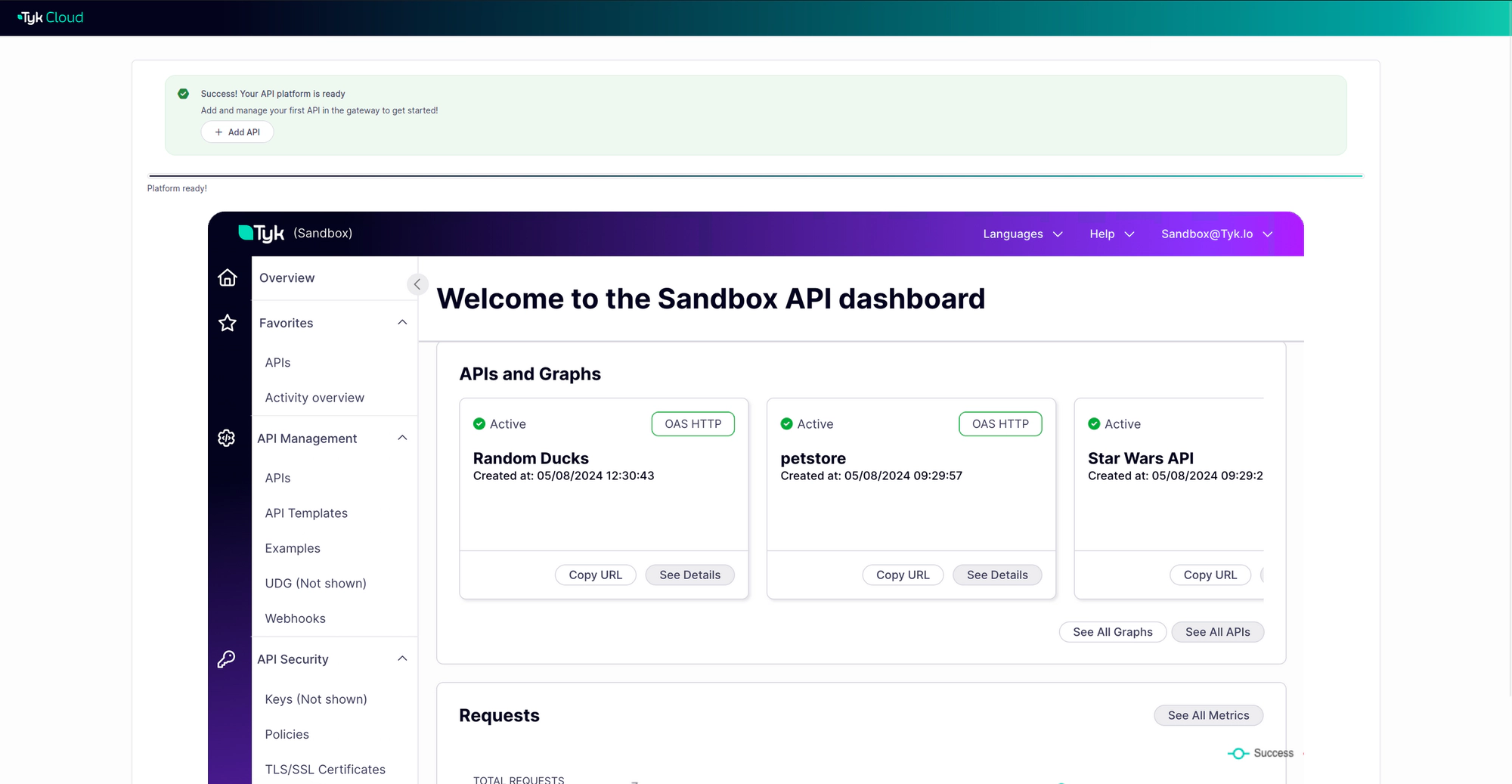 Accessing Tyk Dashboard from Tyk Cloud