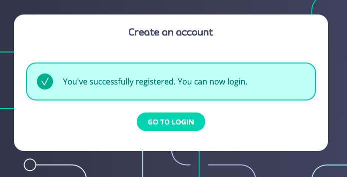 Account registered to allow immediate access to the portal