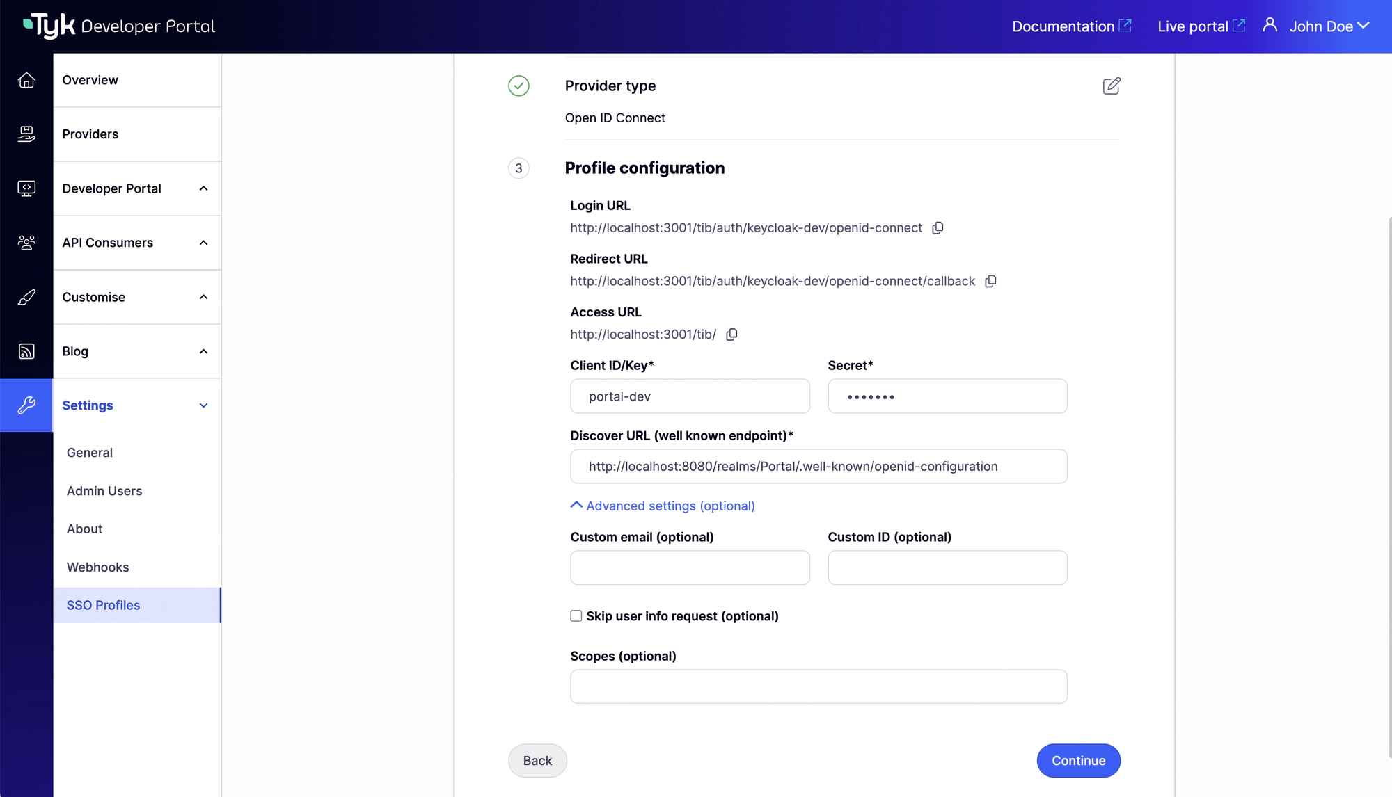 SSO Profiles Wizard