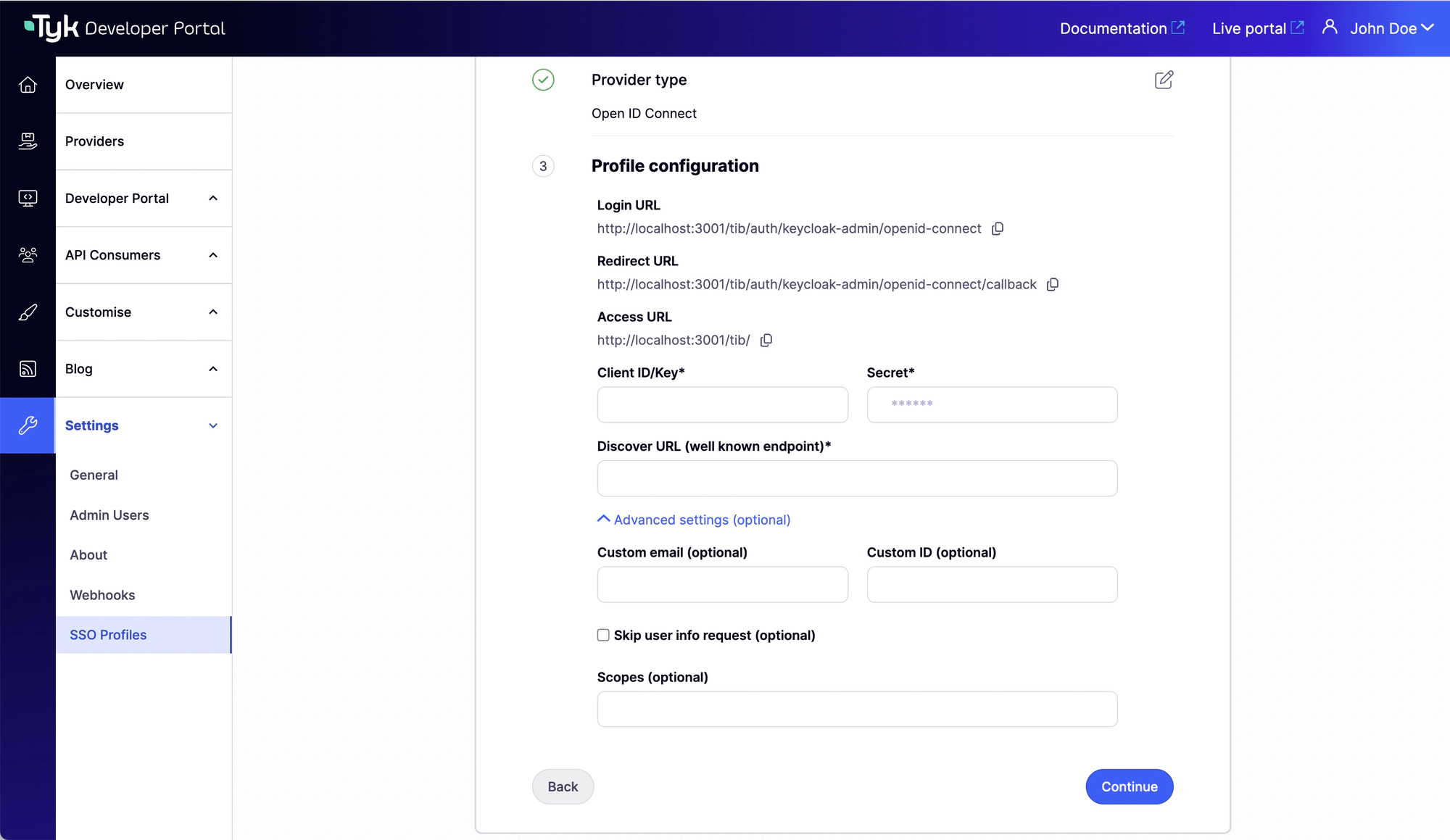 SSO Profiles Wizard