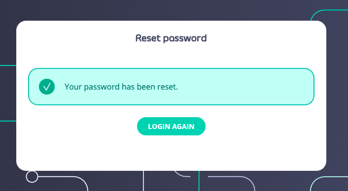 Enter and confirm new password