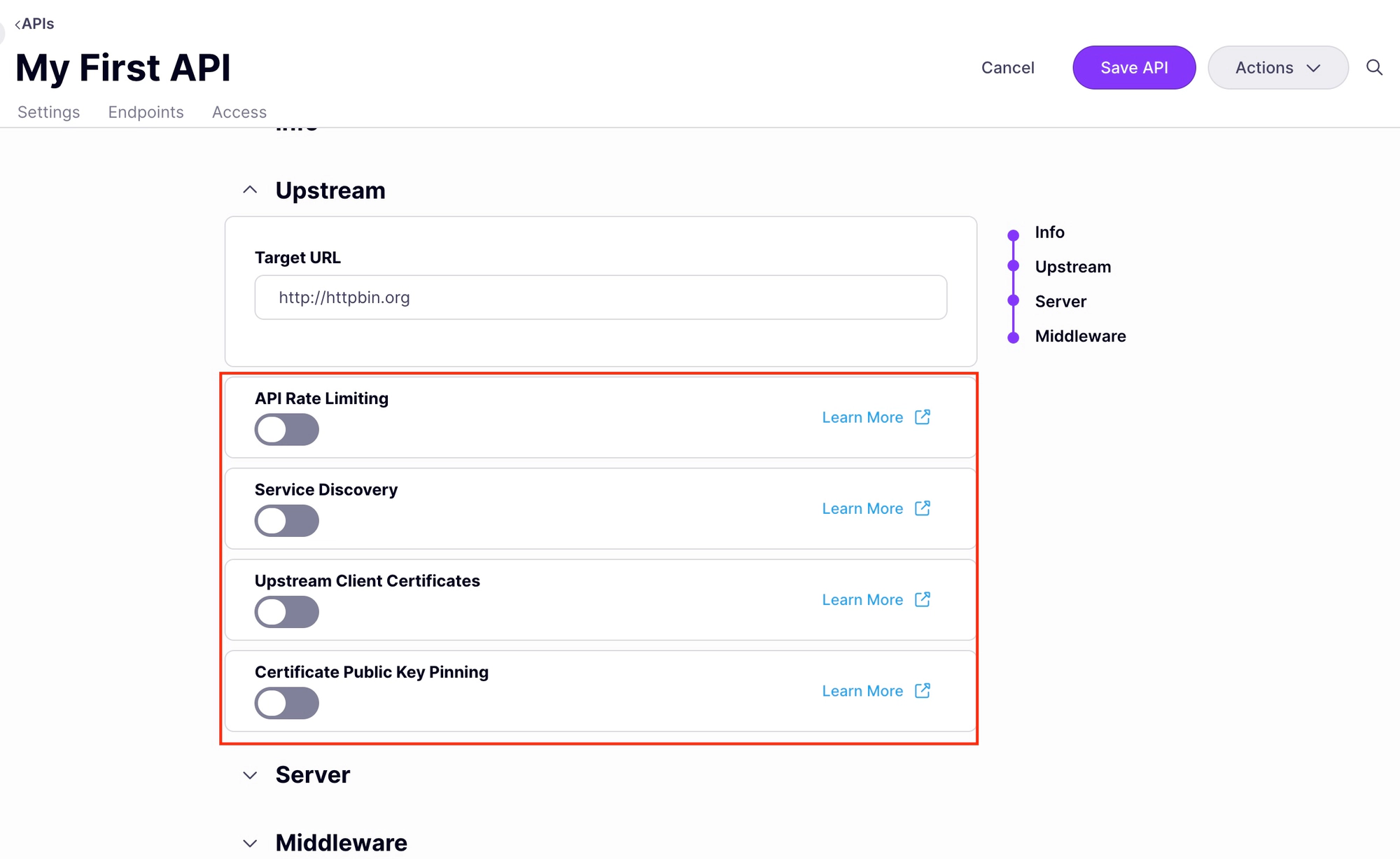 Configure Settings cont