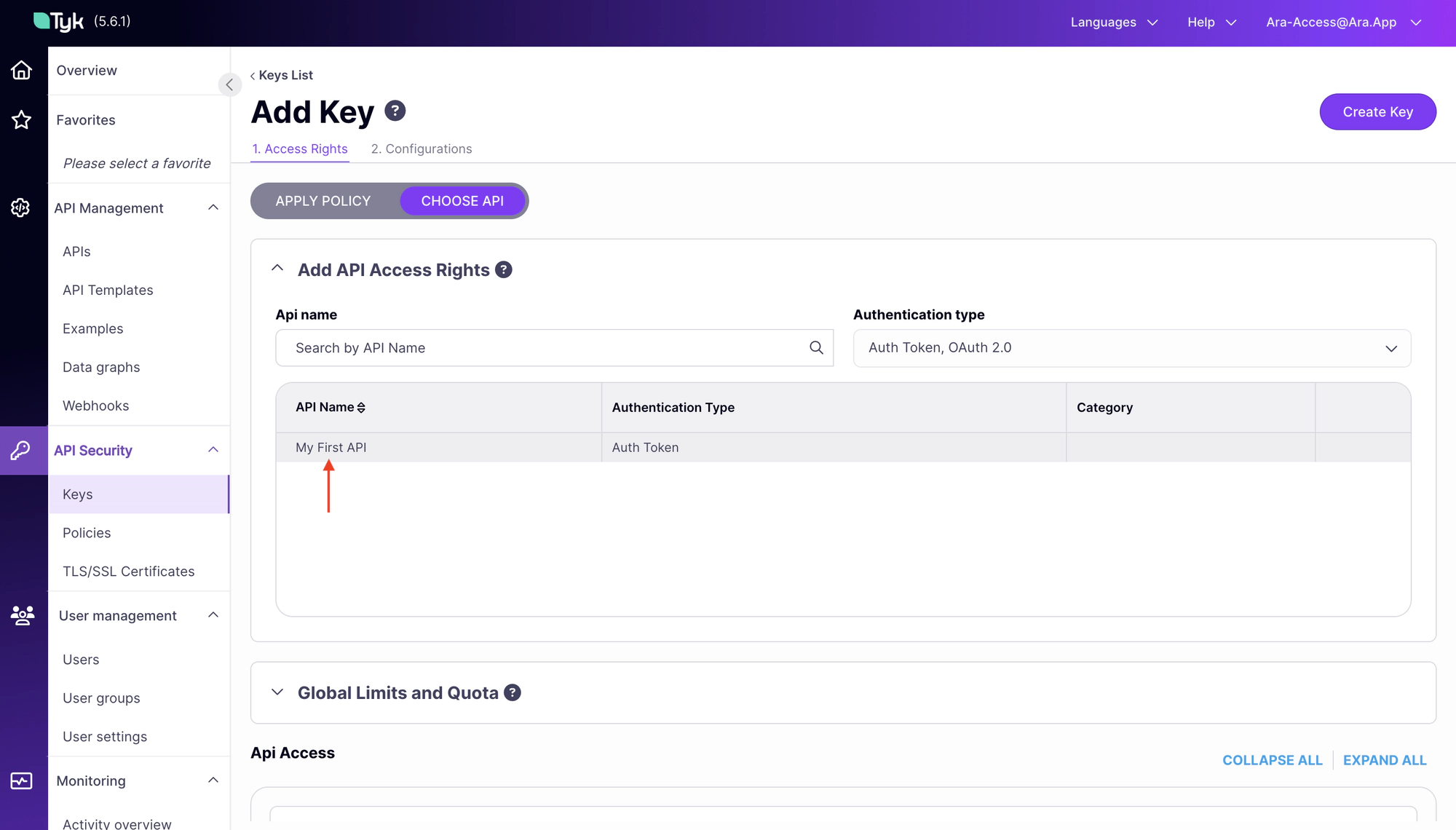 Configure API Key