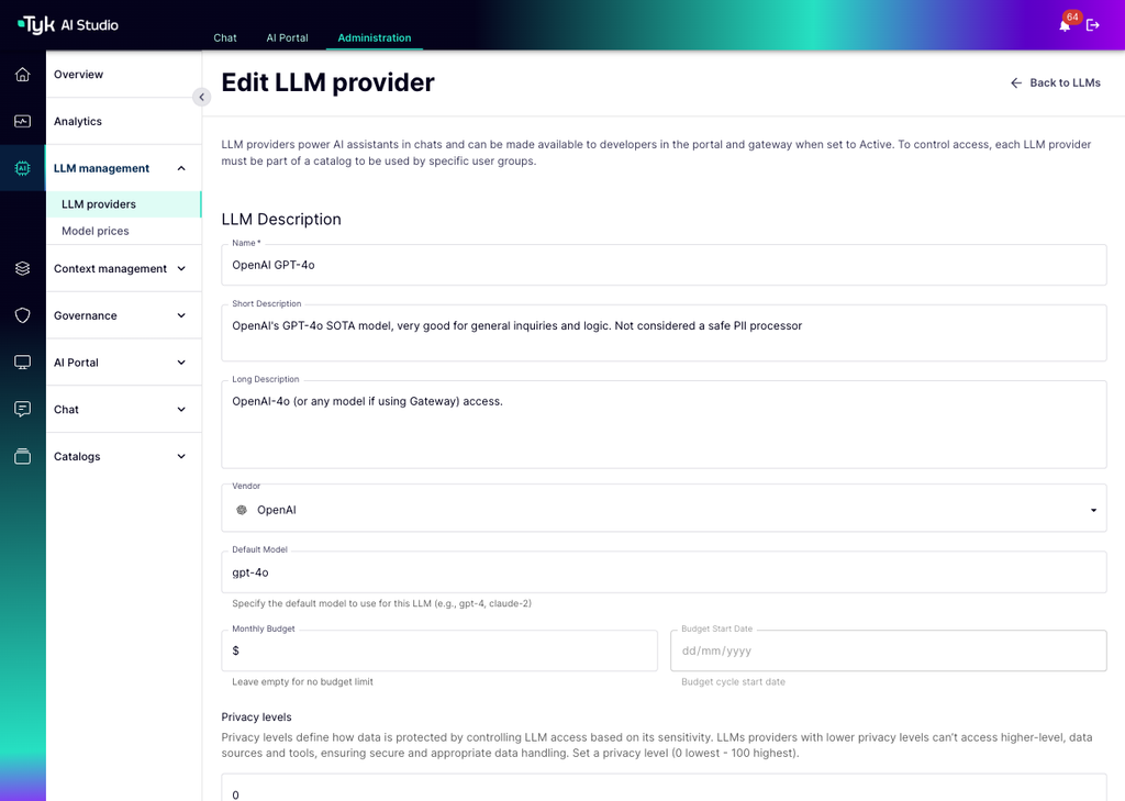 LLM Config UI
