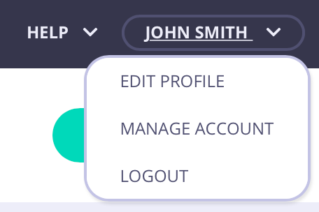 User Edit Profile menu