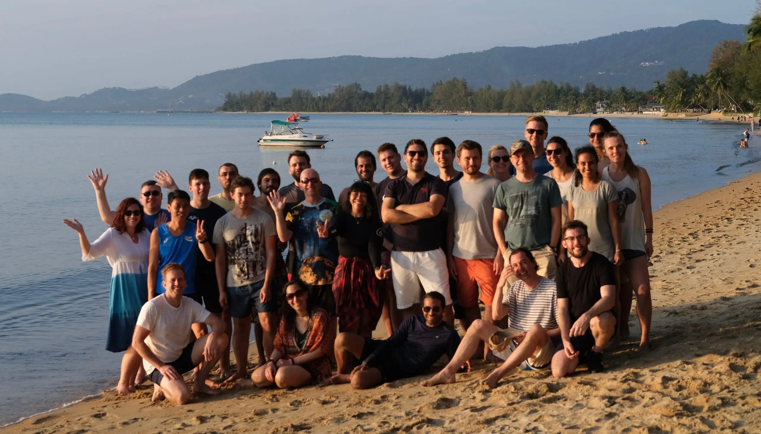 Tyk team in the beach in team retreat