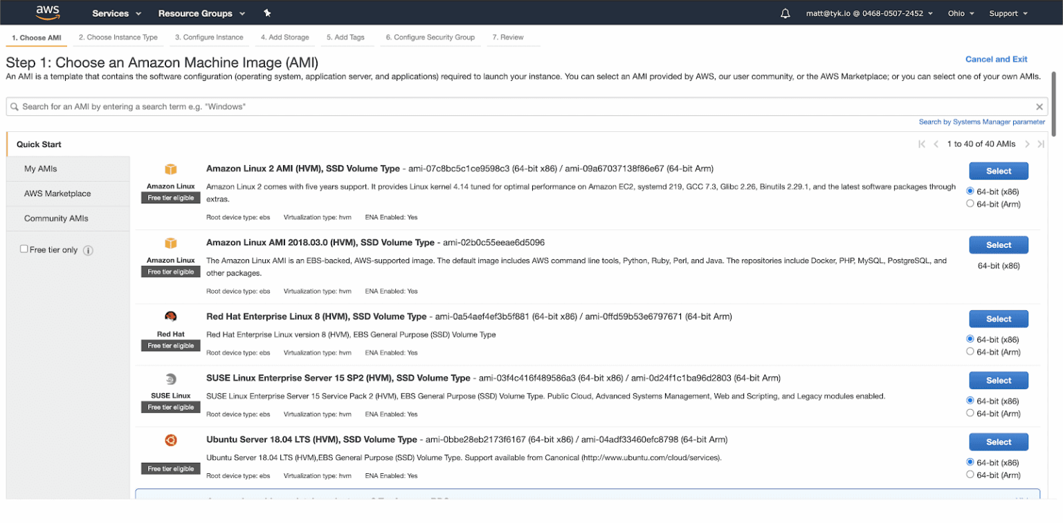 Getting started with Tyk on AWS - Tyk API Gateway